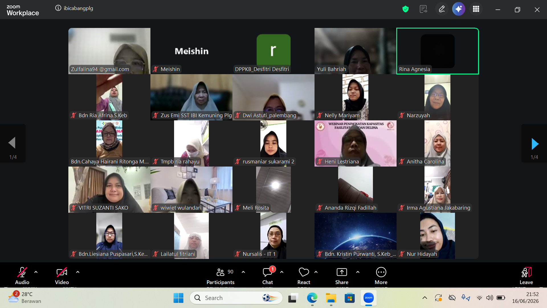 PERTEMUAN RUTIN PC IBI KOTA PALEMBANG BERSAMA PENGURUS DAN TPMB DIWILAYAH KOTA PALEMBANG