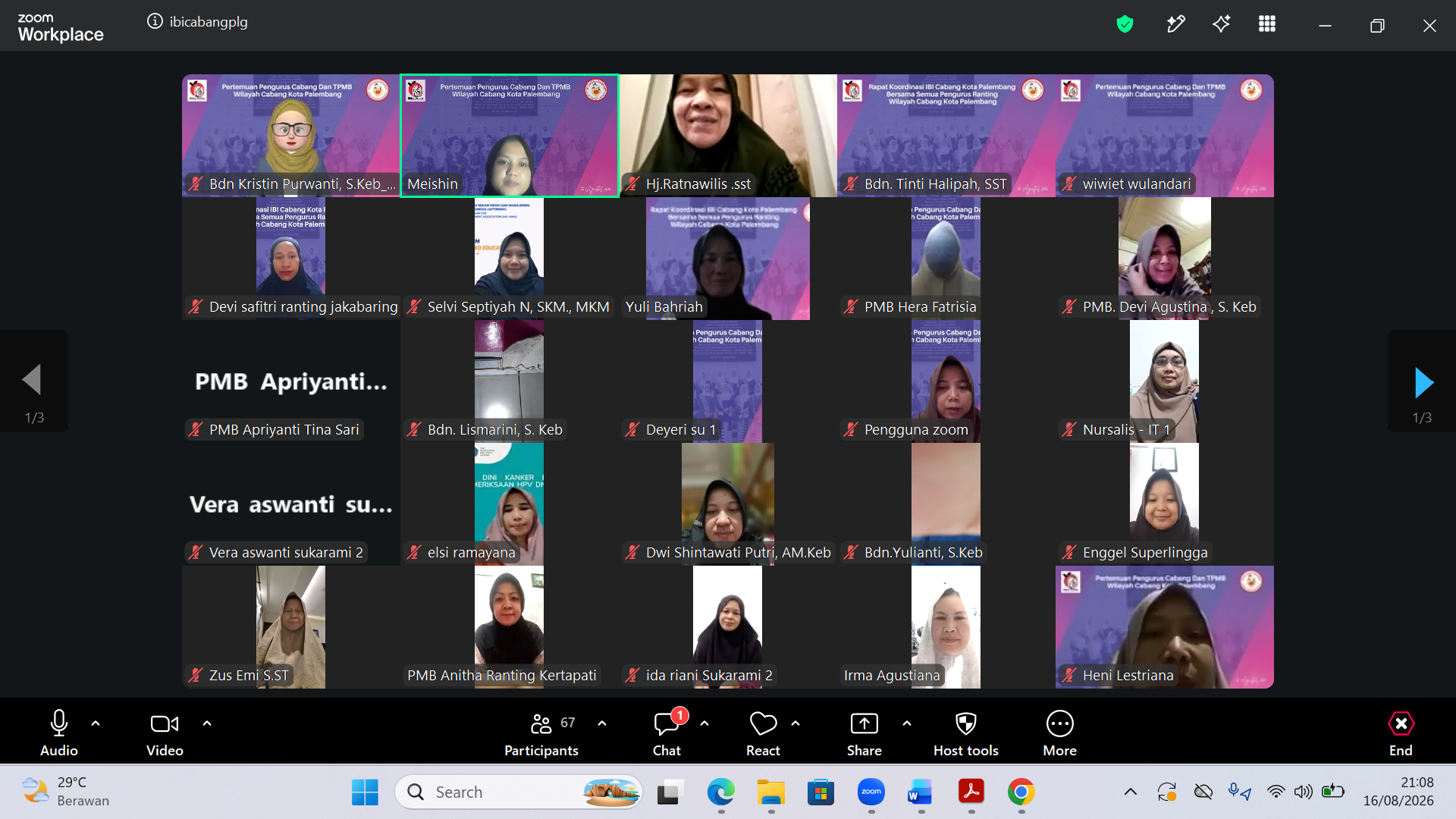PERTEMUAN RUTIN BERSAMA TPMB DIWILAYAH CABANG KOTA PALEMBANG