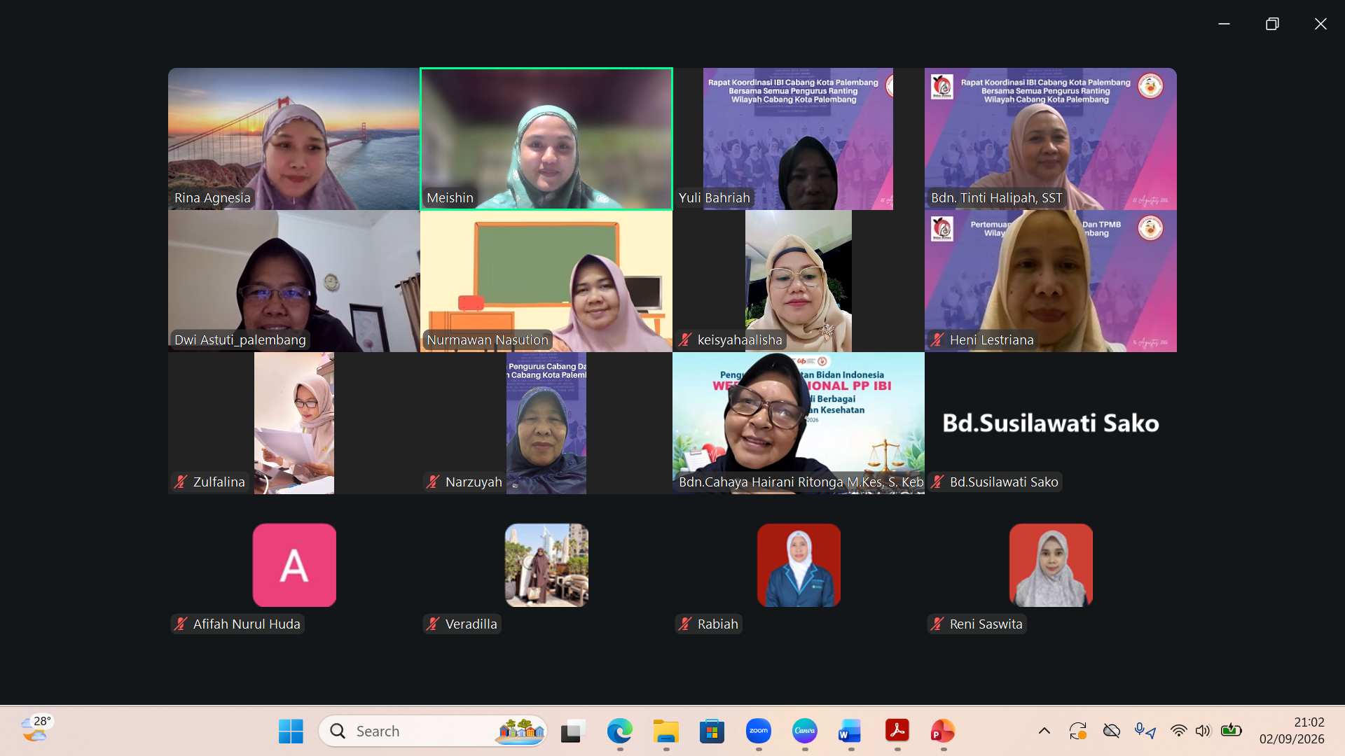 PERTEMUAN BULANAN PENGURUS PC IBI KOTA PALEMBANG