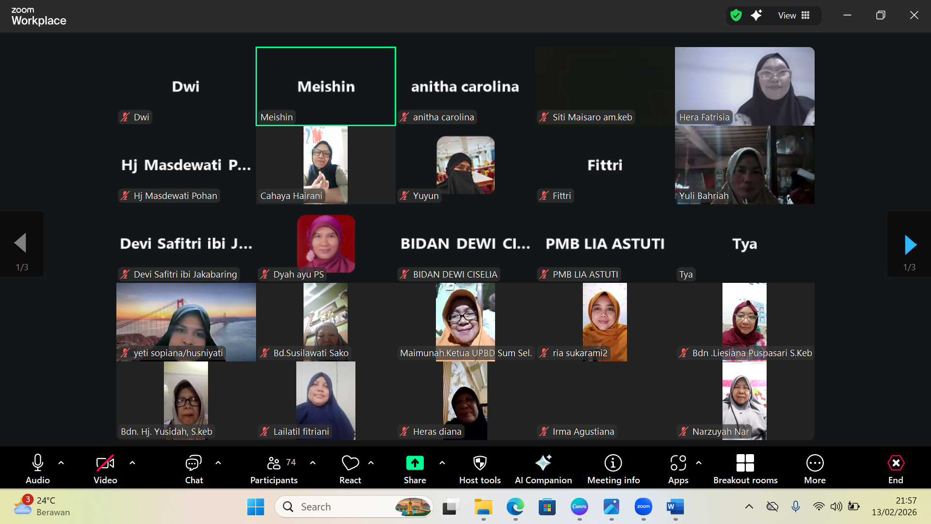 KETUA IBI CABANG GELAR ZOOM MEETING BERSAMA TPMB